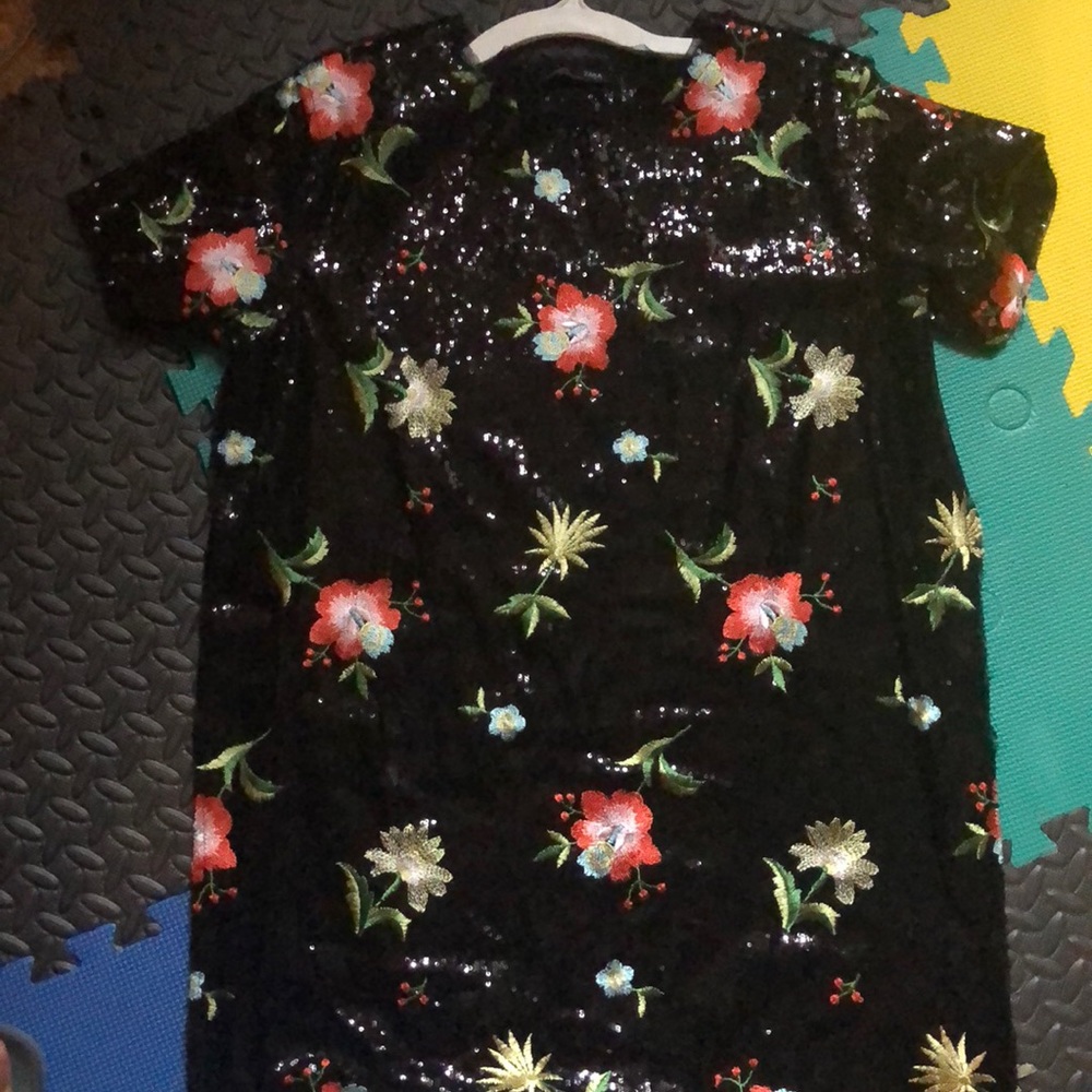 ZARA Springtime floral party dress.